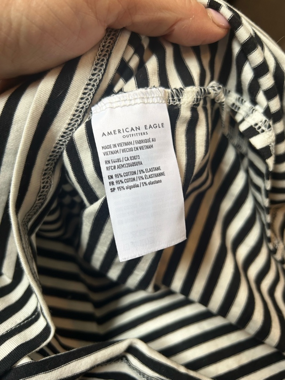 NWT AE Main Squeeze Striped Black & White Tube Top - Picture 7 of 7